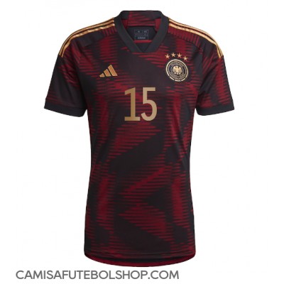 Camisa de time de futebol Alemanha Niklas Sule #15 Replicas 2º Equipamento Mundo 2022 Manga Curta